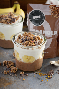 Overnight Chia Pudding Chocolat, Banane & Granola OKO